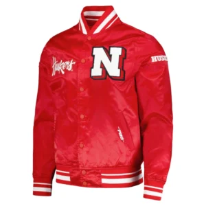 Nebraska cornhuskers classic red varsity jacket