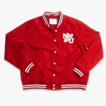 Nebraska Cornhuskers Script Logo Red Satin Jacket