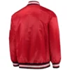 Nebraska huskers o line red satin varsity jacket 3
