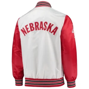 Nebraska huskers the legend whitered satin varsity jacket 1