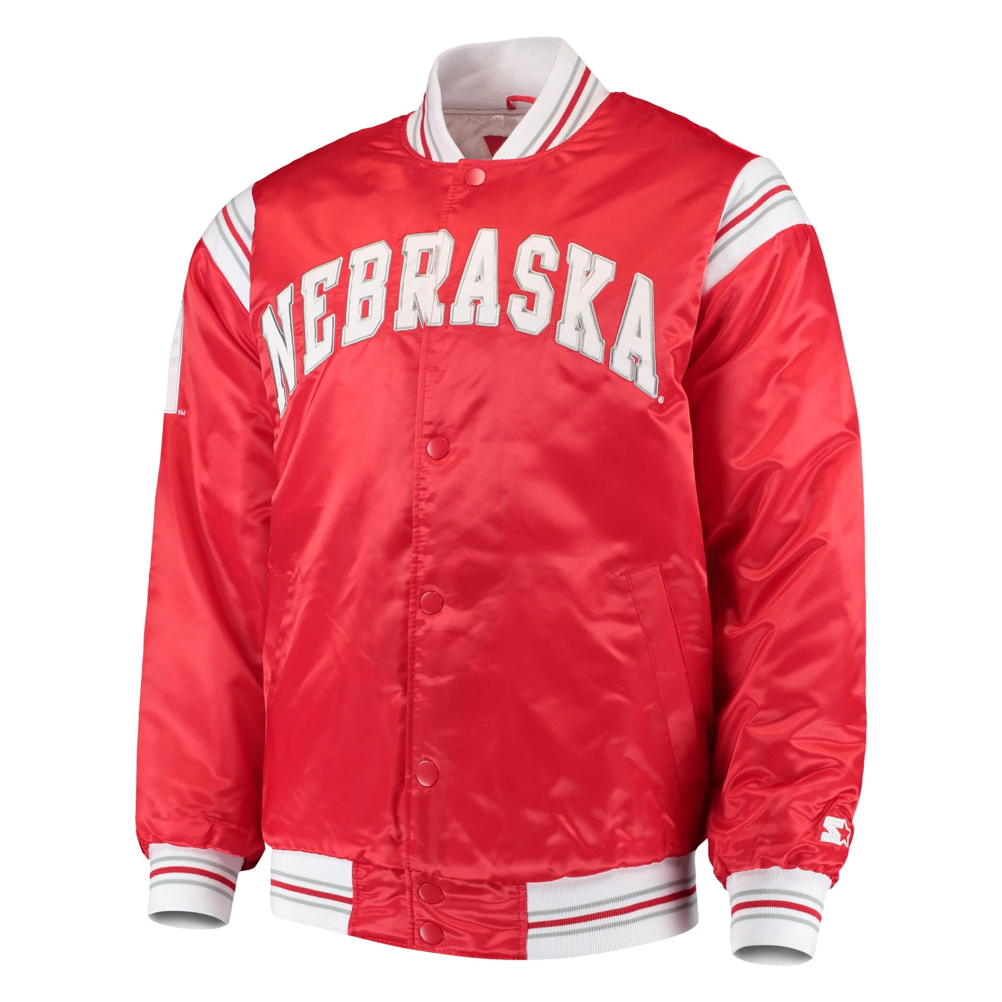 Nebraska huskersthe enforcer satin jacket red 1