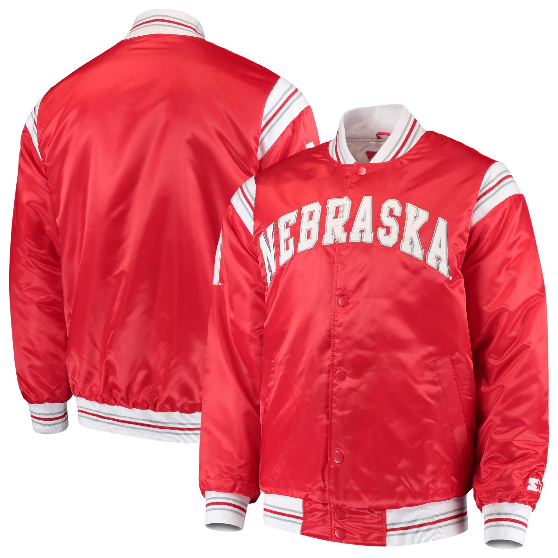 Nebraska huskersthe enforcer satin jacket red 4