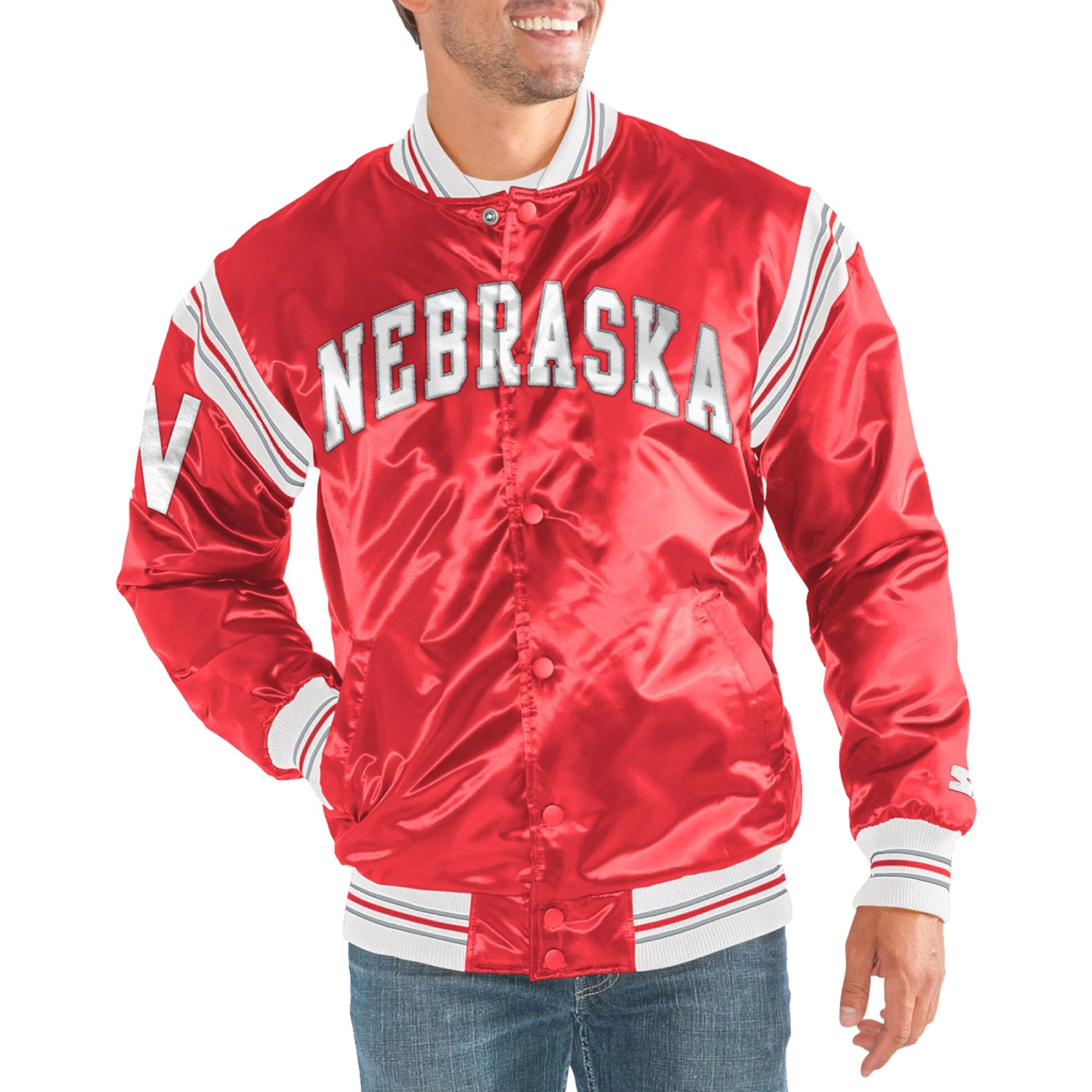 Nebraska huskersthe enforcer satin jacket red 5