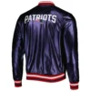 New england patriots the wild collective metallic bomber black polyester varsity jacket 1