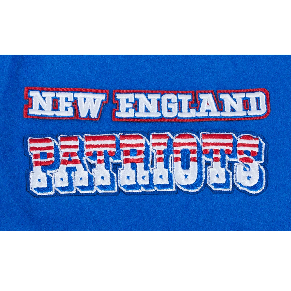 New england patriots wool leather blue patches