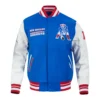 New england patriots wool leather blue varsity jacket