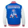 New england patriots wool leather varsity jacket