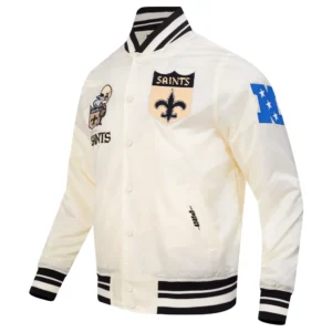 New orleans saints retro classic full snap satin