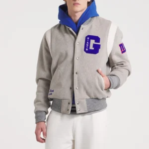 New york giants x todd snyder cashmere gray varsity jacket 1