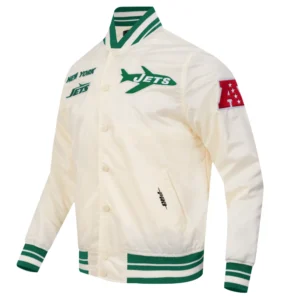 New york jets retro classic full snap satin