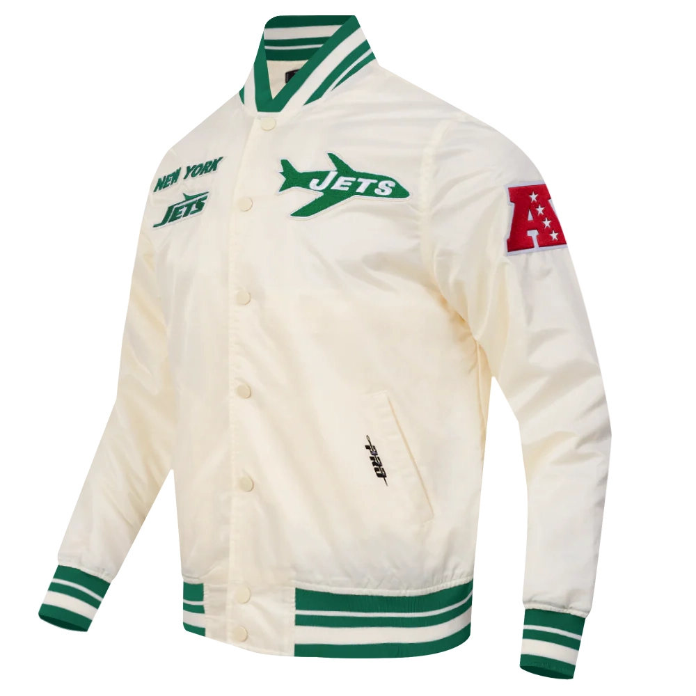 New york jets retro classic full snap satin