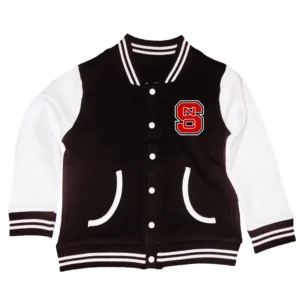 North carolina state wolfpack black wool varsity jacket 2
