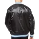 North carolina tar heels black satin varsity jacket