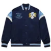 North carolina tar heels cooperstown full snap satin varsity jacket 2