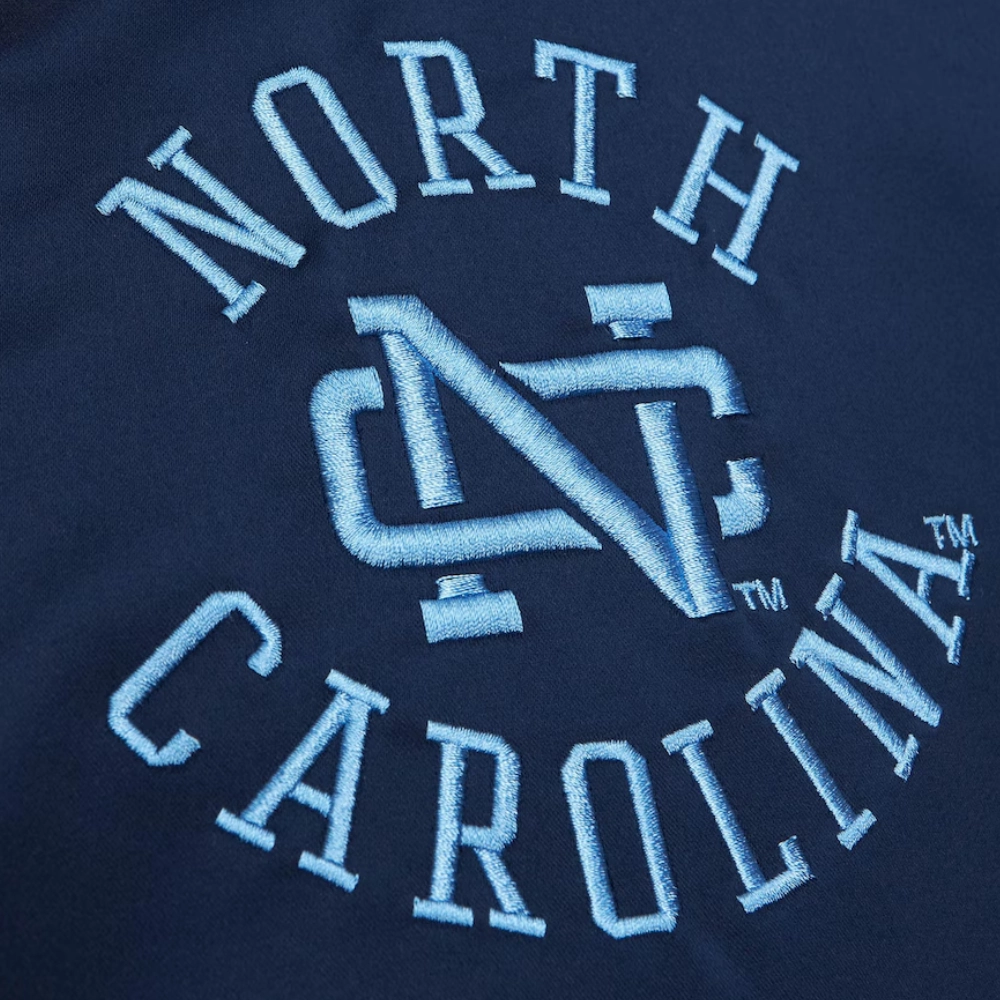 North carolina tar heels cooperstown full snap satin varsity jacket