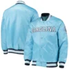 North carolina tar heels o line blue satin varsity jacket 2