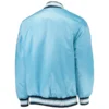 North carolina tar heels o line blue satin varsity jacket 4