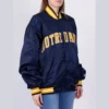 Notre dame fighting irish navy satin varsity jacket 1