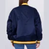 Notre dame fighting irish navy satin varsity jacket 7