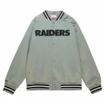 Oakland Raiders Throwback Wordmark Satin Jacket