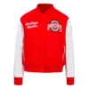 Ohio state buckeyes classic womens wool leather jacket