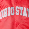 Ohio state buckeyes enforcer full snap satin varsity jacket red 4