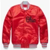 Ohio state buckeyes gameday red satin varsity jacket