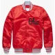 Ohio state buckeyes gameday red satin varsity jacket