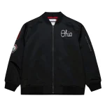 Ohio State Buckeyes Logo Black Satin Jacket