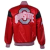 Ohio state buckeyes red satin varsity jacket 1