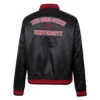 Ohio state buckeyes womens classic black satin jacket