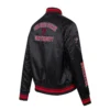 Ohio state buckeyes womens classic black satin varsity jacket