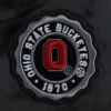 Ohio state buckeyes womens classic black satin varsity patches