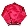 Oklahoma sooners 80s red bomber satin varsity jacket 2