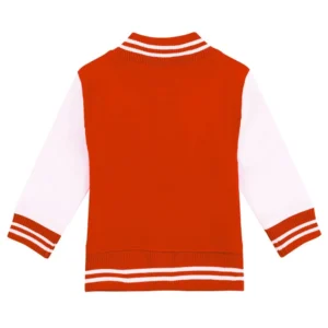 Oklahoma sooners full snap orange wool varsity jacket 1