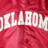 Oklahoma sooners the enforcer red satin varsity jacket 5