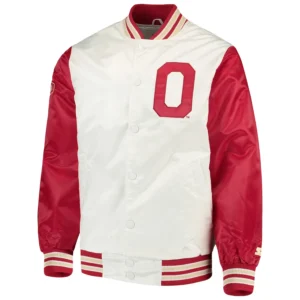 Oklahoma sooners the legend whitered satin varsity jacket 2