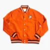 Oklahoma state cowboys full snap orange satin varsity jacket 3