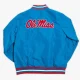 Ole miss tradition full snap blue satin varsity jacket 1