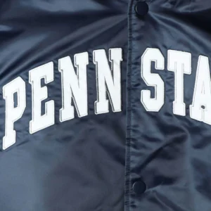 Penn state nittany lions enforcer full snap satin varsity jacket navy 2