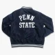 Penn state nittany lions navy satin varsity jacket 1