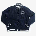 Penn State Nittany Lions Full-Snap Navy Satin Jacket