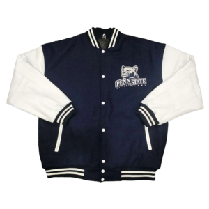 Penn state nittany lions navywhite wool leather varsity jacket 2