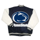 Penn state nittany lions navywhite wool leather varsity jacket 4
