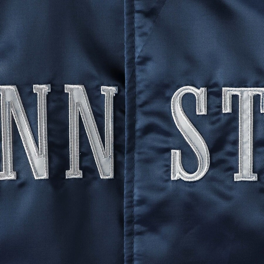 Penn state nittany lions o line navy satin varsity jacket 4