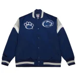 Penn State Nittany Lions Cooperstown Heavyweight Full-Snap Navy Satin Jacket