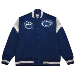 Penn state nittany lions og 20 full snap satin varsity jacket 3