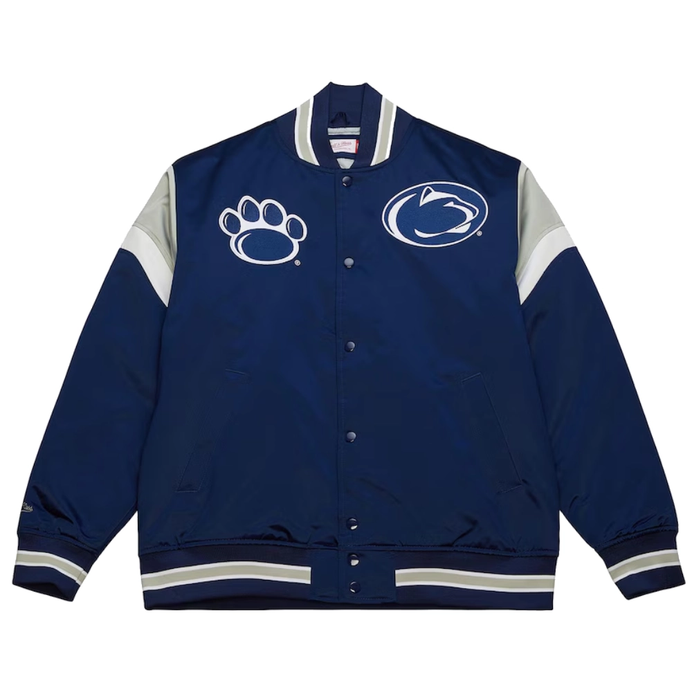 Penn state nittany lions og 20 full snap satin varsity jacket 3