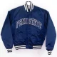 Penn state nittany lions university navy satin varsity jacket 1