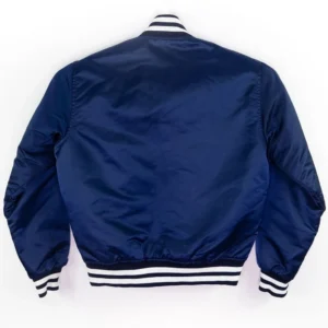 Penn state nittany lions university navy satin varsity jacket 2